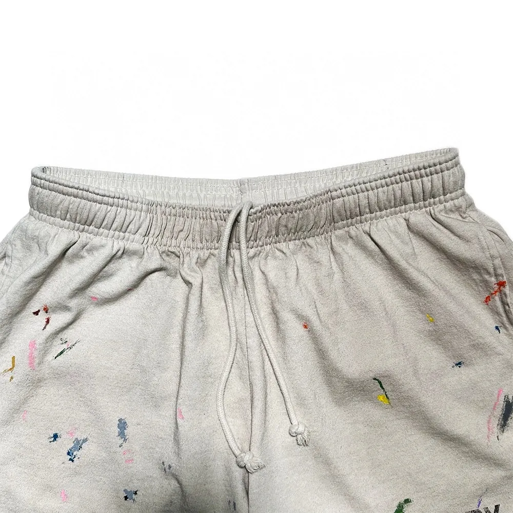 Heavy craftsmanship, the first choice for American boys in summer GALLERY DEPT. INSOMNIA SHORTS/WHITE English mud-dyed and ink-splashed shorts, off-white S-XL, super comfortable and breathable fabric, frees the lower body, heavy wash, mud-dyed and distressed, super complex ink-splashed graffiti